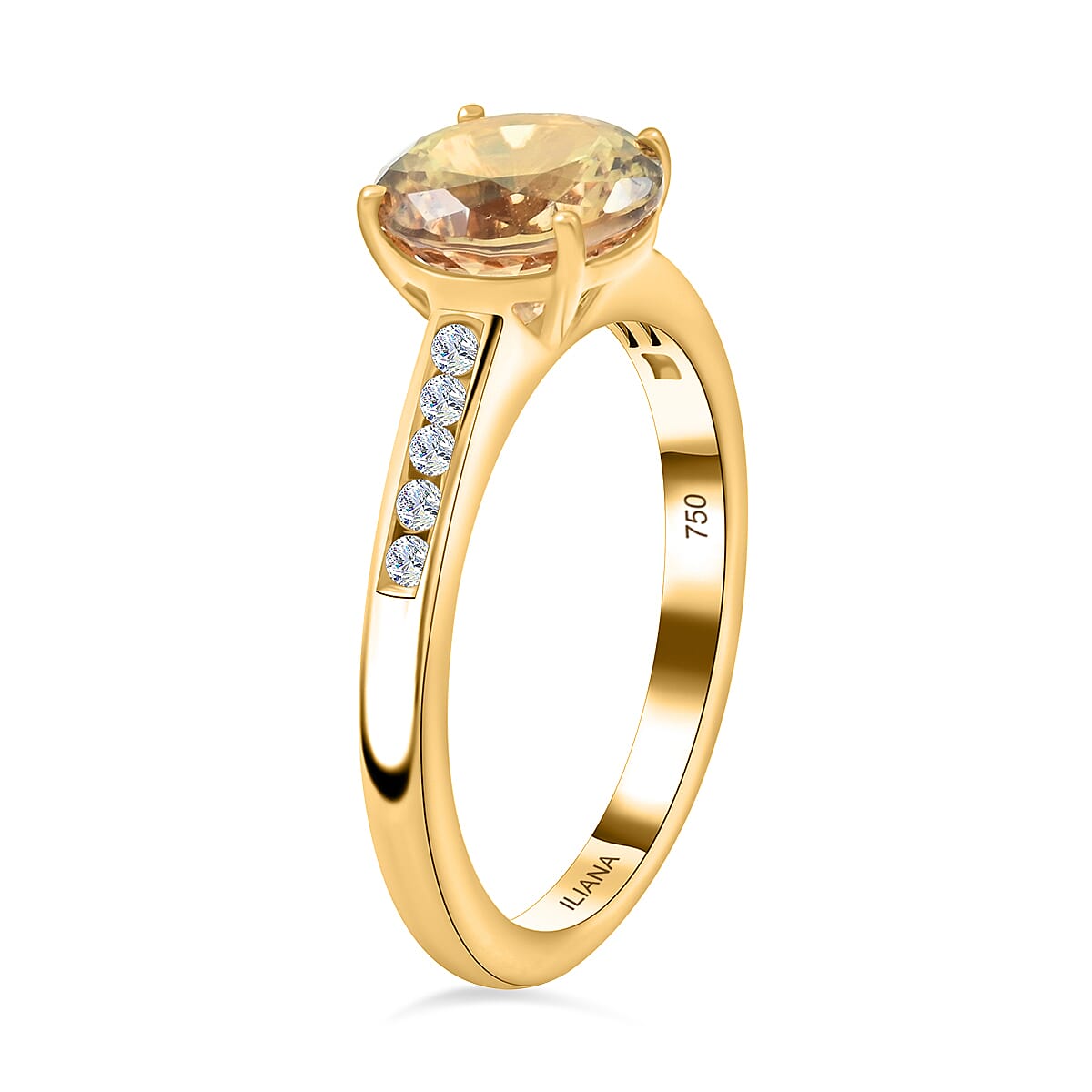 Iliana 18K Yellow Gold AAA Turkizite and G-H SI Diamond Ring (Size 9.0) 2.40 ctw image number 3