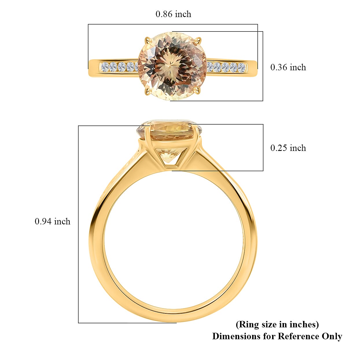 Iliana 18K Yellow Gold AAA Turkizite and G-H SI Diamond Ring (Size 9.0) 2.40 ctw image number 4