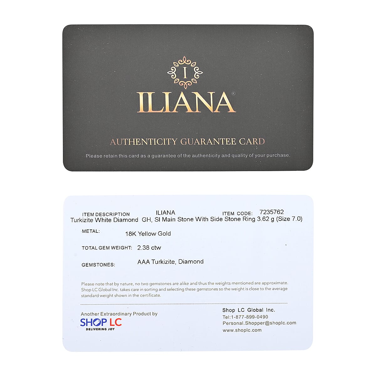 Iliana 18K Yellow Gold AAA Turkizite and G-H SI Diamond Ring (Size 9.0) 2.40 ctw image number 6