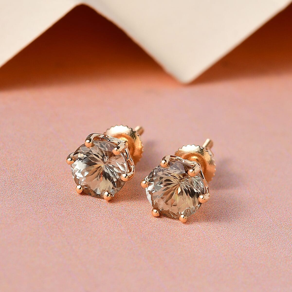 Iliana 18K Yellow Gold 100 Facet AAA Turkizite Solitaire Stud Earrings 2.00 ctw image number 1