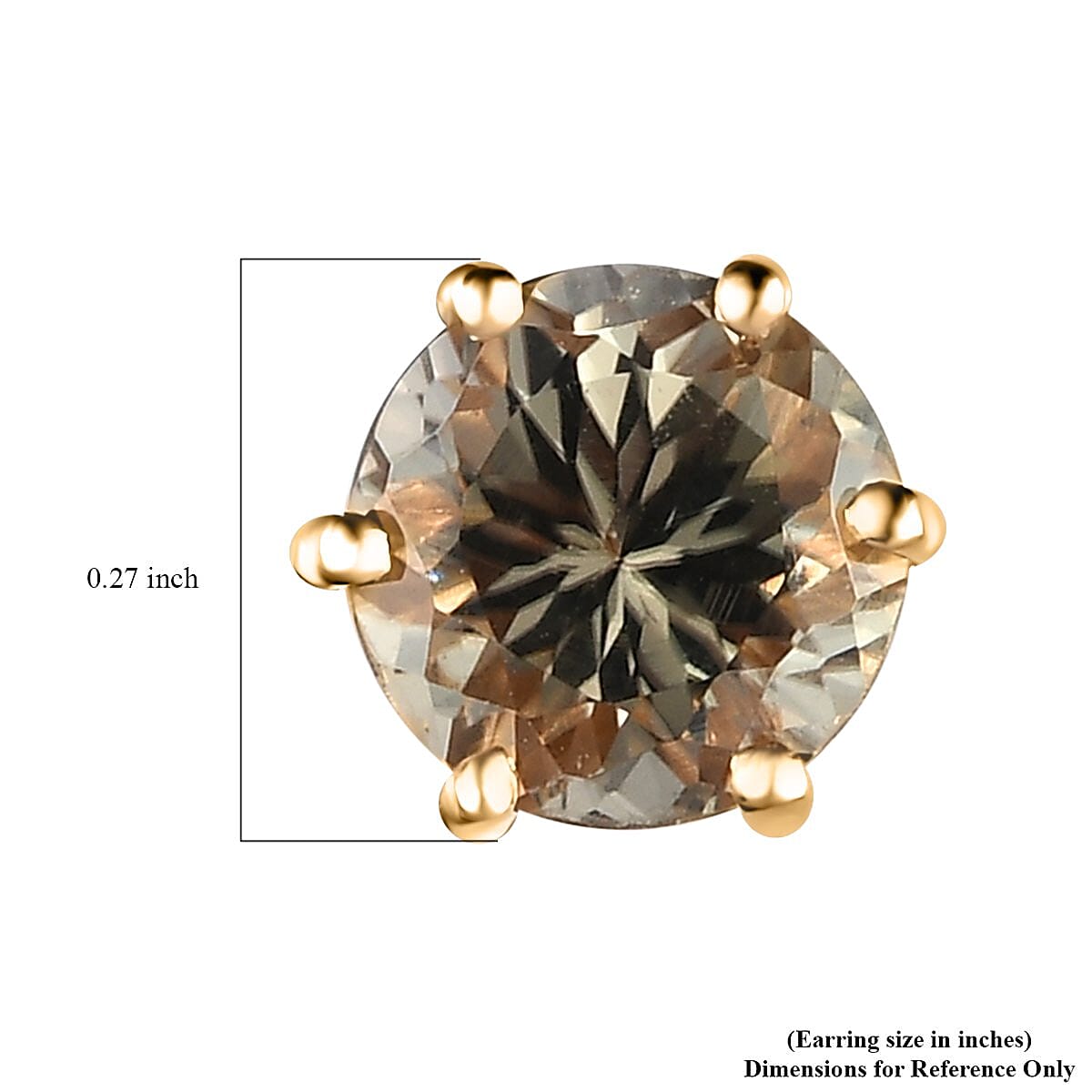 Iliana 18K Yellow Gold 100 Facet AAA Turkizite Solitaire Stud Earrings 2.00 ctw image number 4