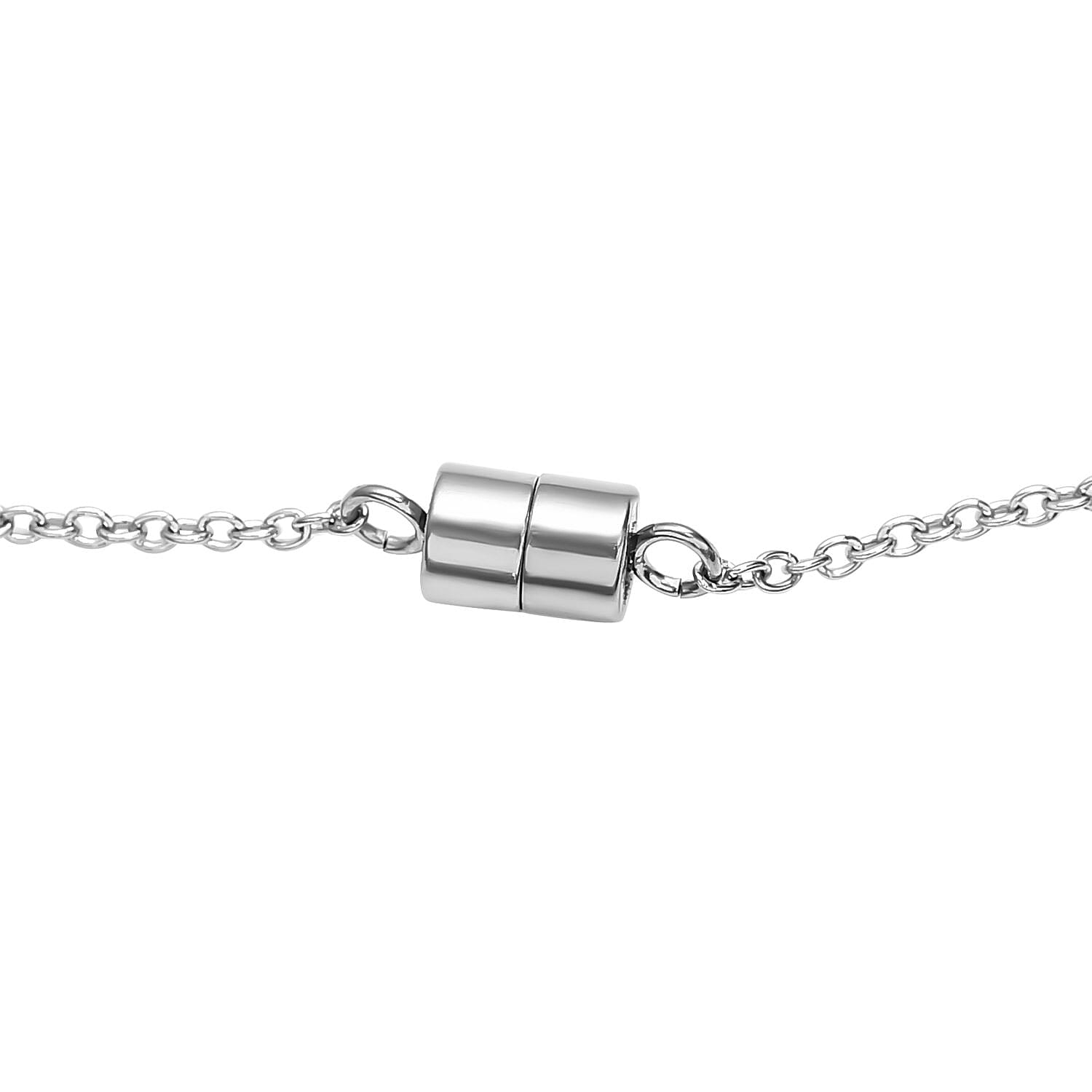 Thai Black Spinel Fancy Necklace (20 Inches) in Stainless Steel 6.35 ctw , Tarnish-Free, Waterproof, Sweat Proof Jewelry