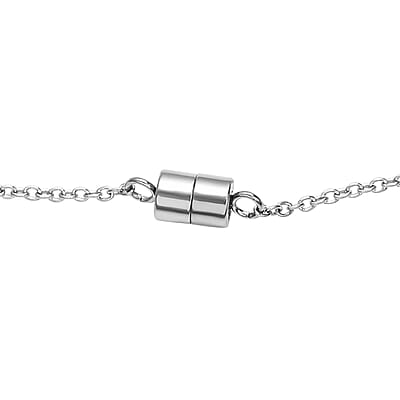 Thai Black Spinel Fancy Necklace (20 Inches) in Stainless Steel 6.35 ctw , Tarnish-Free, Waterproof, Sweat Proof Jewelry