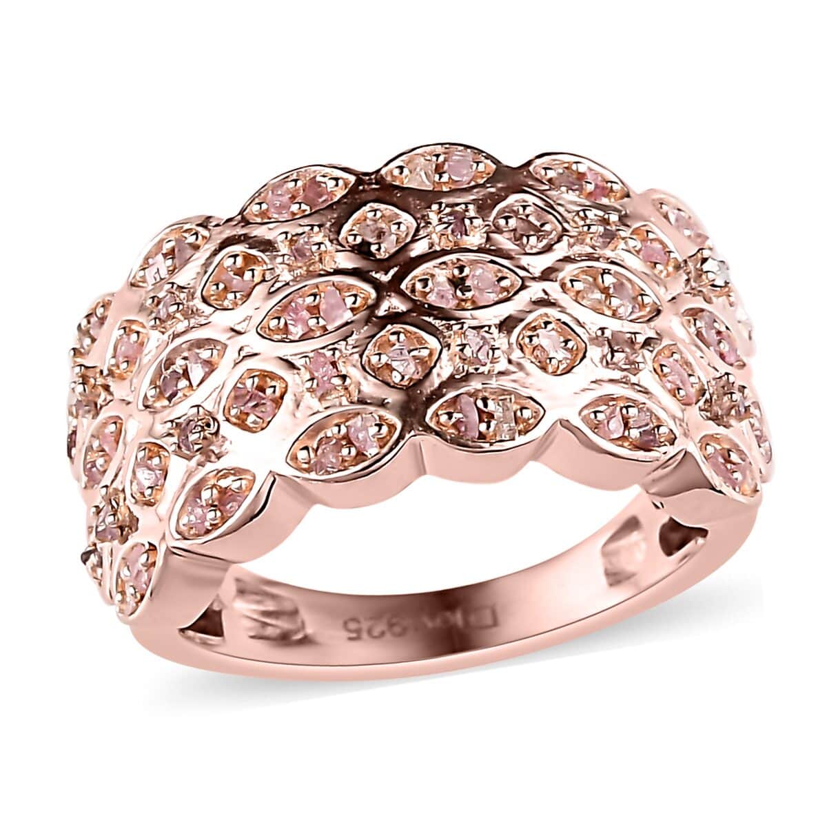 Uncut Natural Pink Diamond Ring in Vermeil Rose Gold Over Sterling Silver 0.25 ctw image number 0