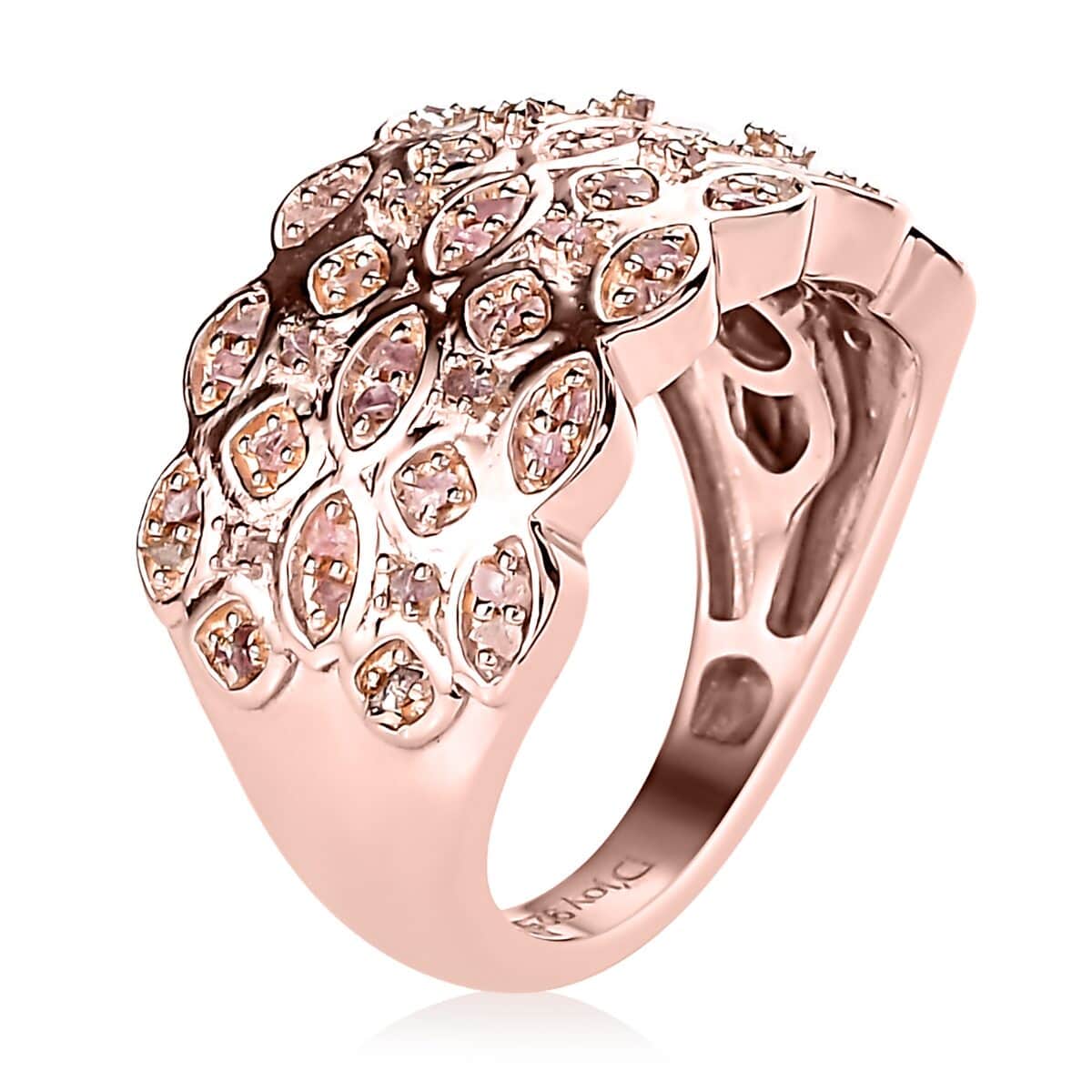 Uncut Natural Pink Diamond Ring in Vermeil Rose Gold Over Sterling Silver 0.25 ctw image number 3