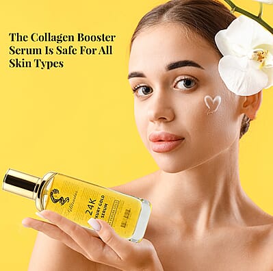 Ultrastar- 24K Luxury Gold Serum (100ML) , Face Serum , Best Anti Aging Serum , Collagen Booster Serum , Anti Wrinkle Serum