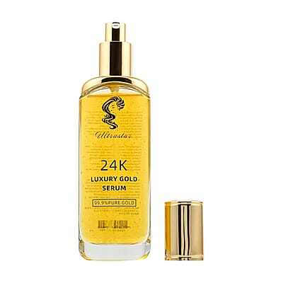 Ultrastar- 24K Luxury Gold Serum (100ML) , Face Serum , Best Anti Aging Serum , Collagen Booster Serum , Anti Wrinkle Serum
