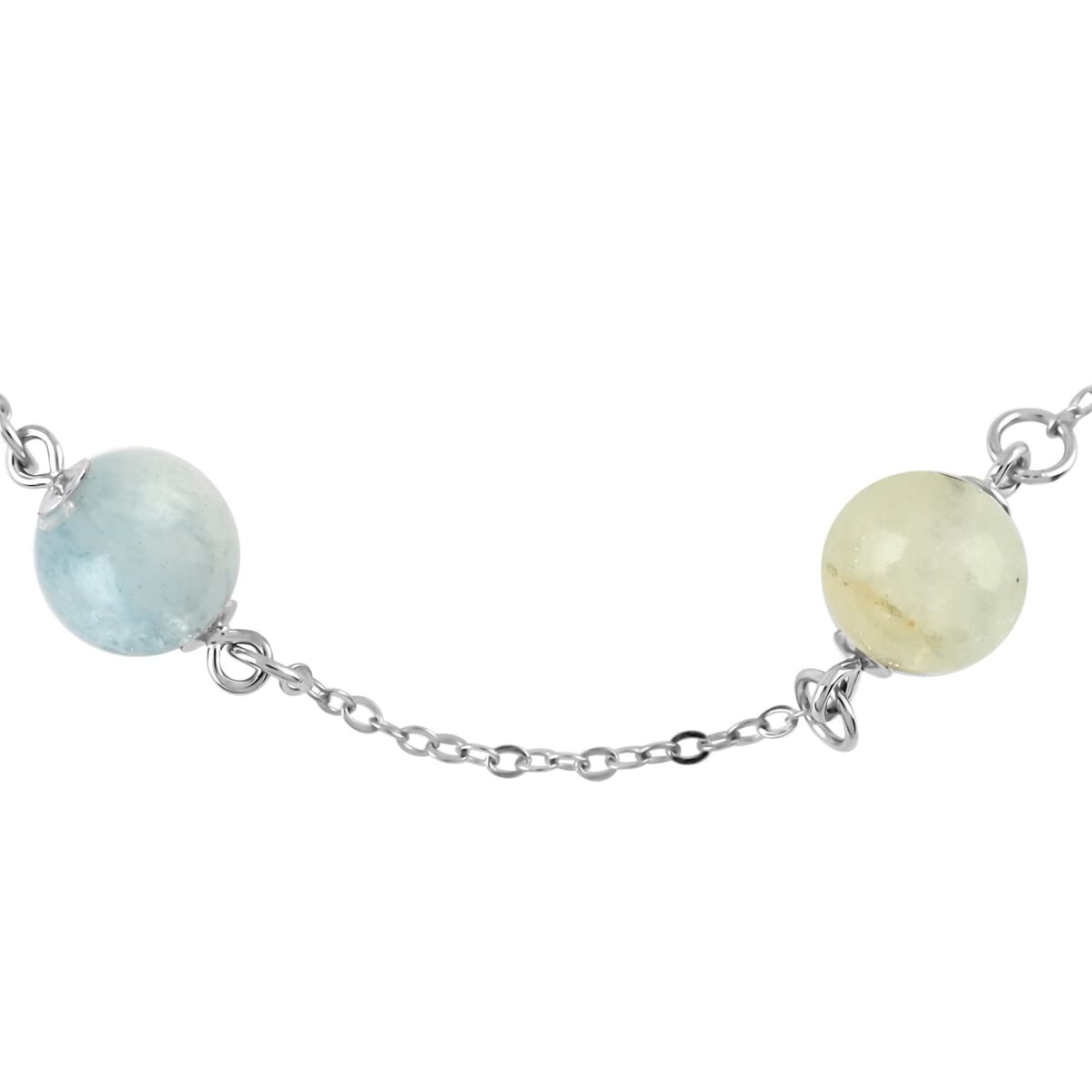 Multi Beryl Station Bracelet in Rhodium Over Sterling Silver (7.50-9.0In) 18.30 ctw image number 2