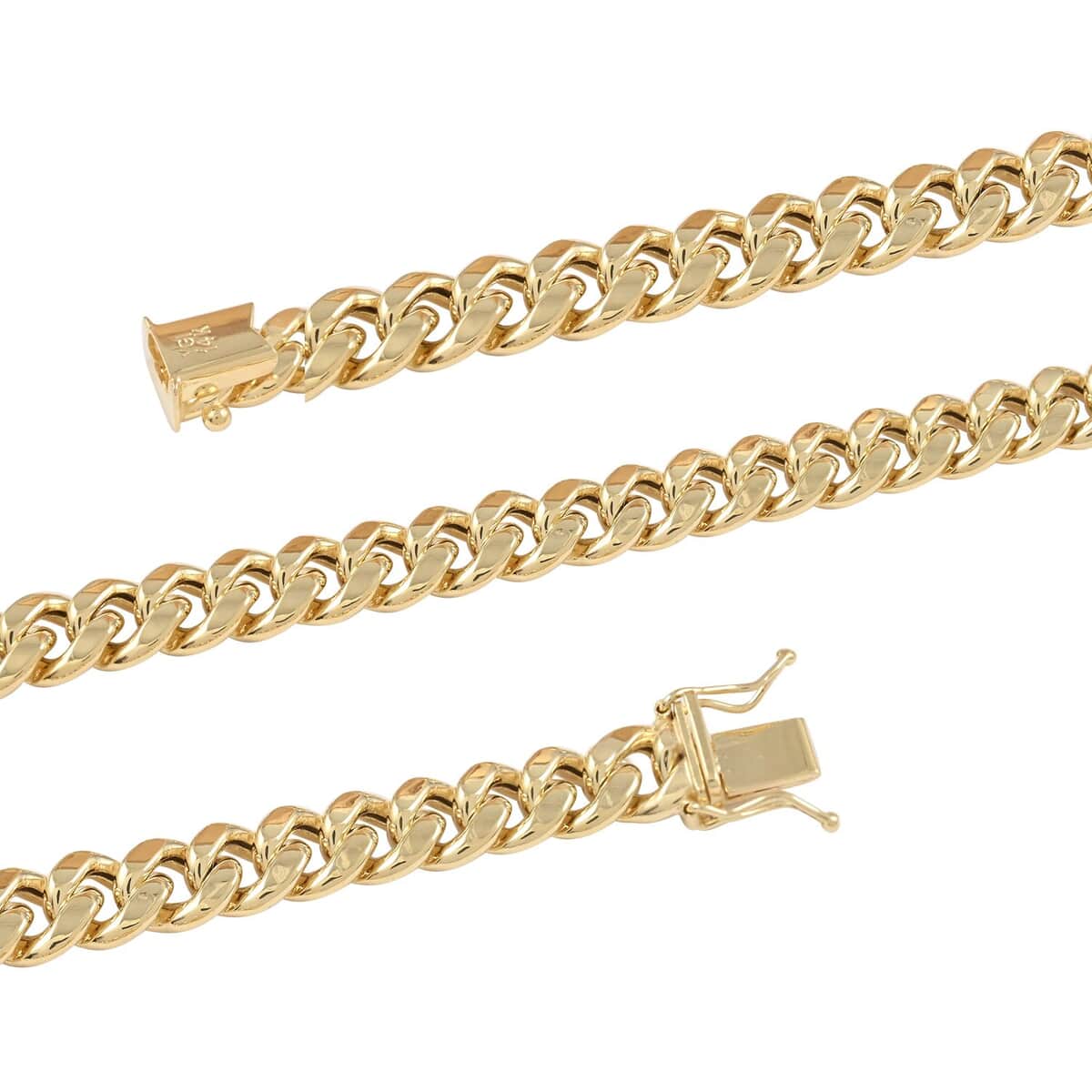 14K Yellow Gold 7.6mm Miami Cuban Chain Necklace 26 Inches 40.7 Grams image number 2