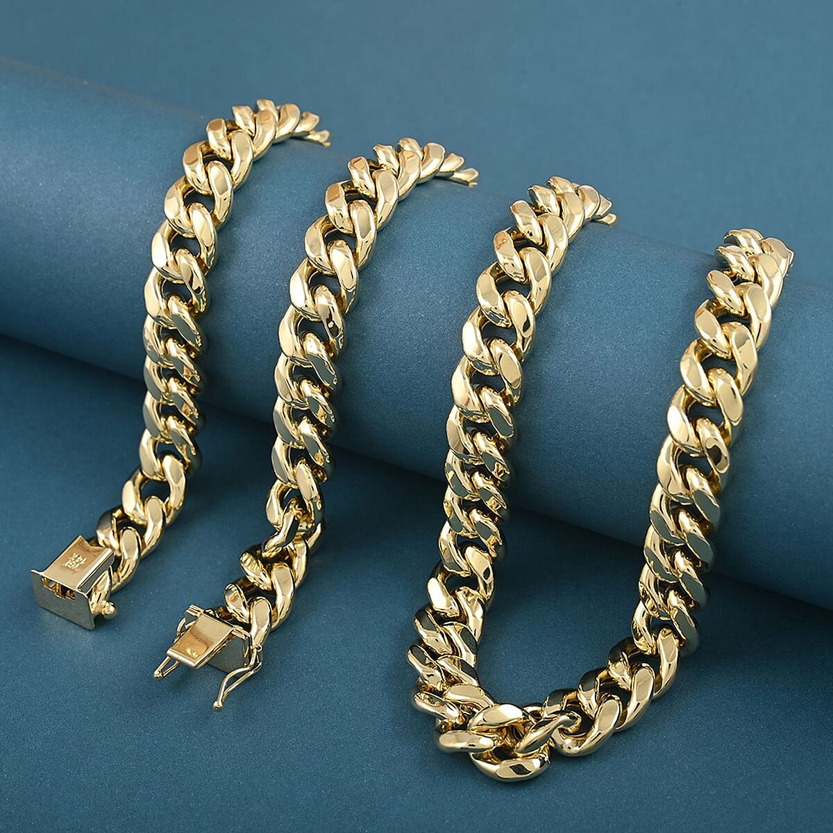 14K Yellow Gold 9.3mm Miami Cuban Chain Necklace 24 Inches 57.30 Grams image number 1