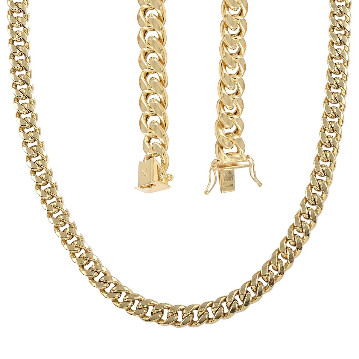 14K Yellow Gold 9.3mm Miami Cuban Chain Necklace 24 Inches 57.30 Grams image number 4