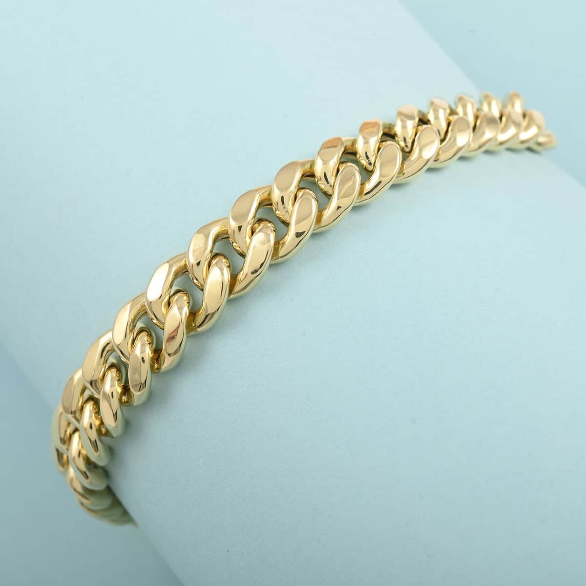 14K Yellow Gold 9.3mm Miami Cuban Chain Bracelet (8.50 In) 22.40 Grams image number 1