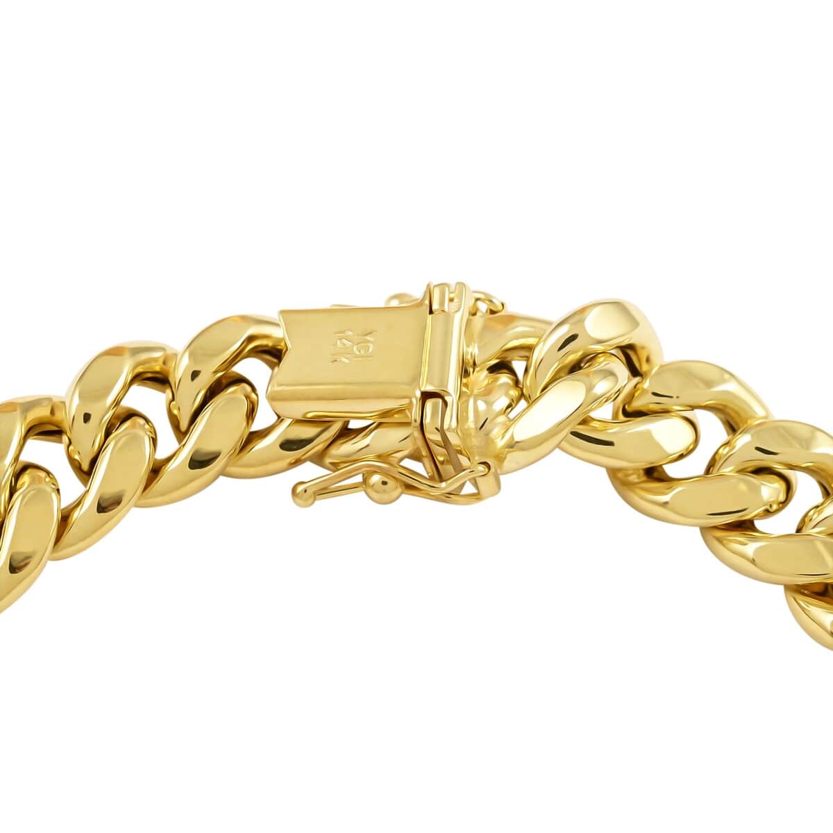 14K Yellow Gold 9.3mm Miami Cuban Chain Bracelet (8.50 In) 22.40 Grams image number 3