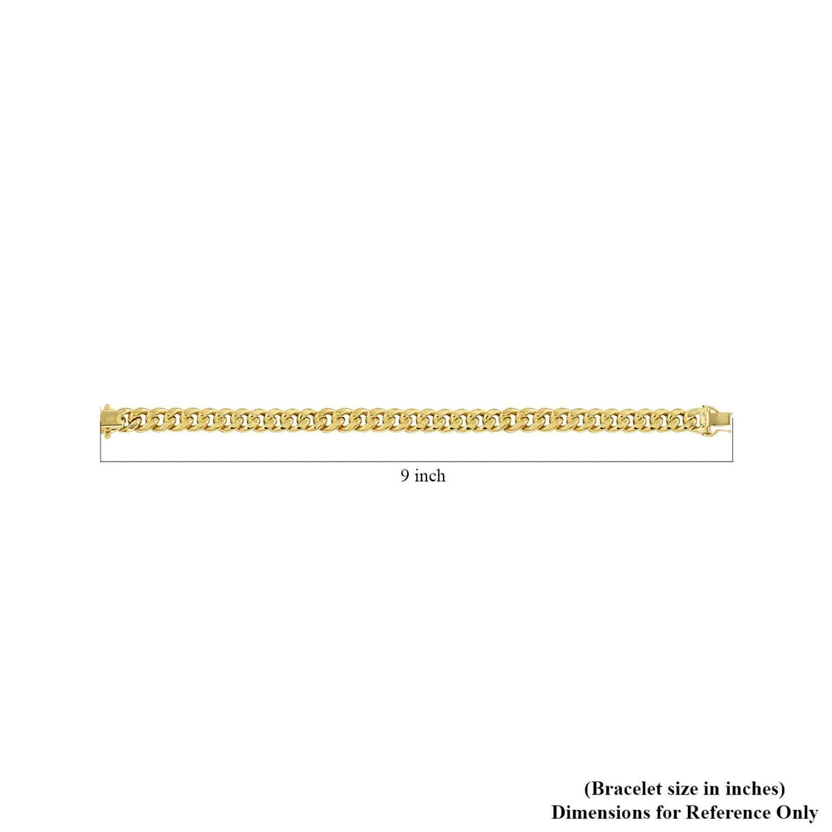 14K Yellow Gold 9.3mm Miami Cuban Chain Bracelet (8.50 In) 22.40 Grams image number 4