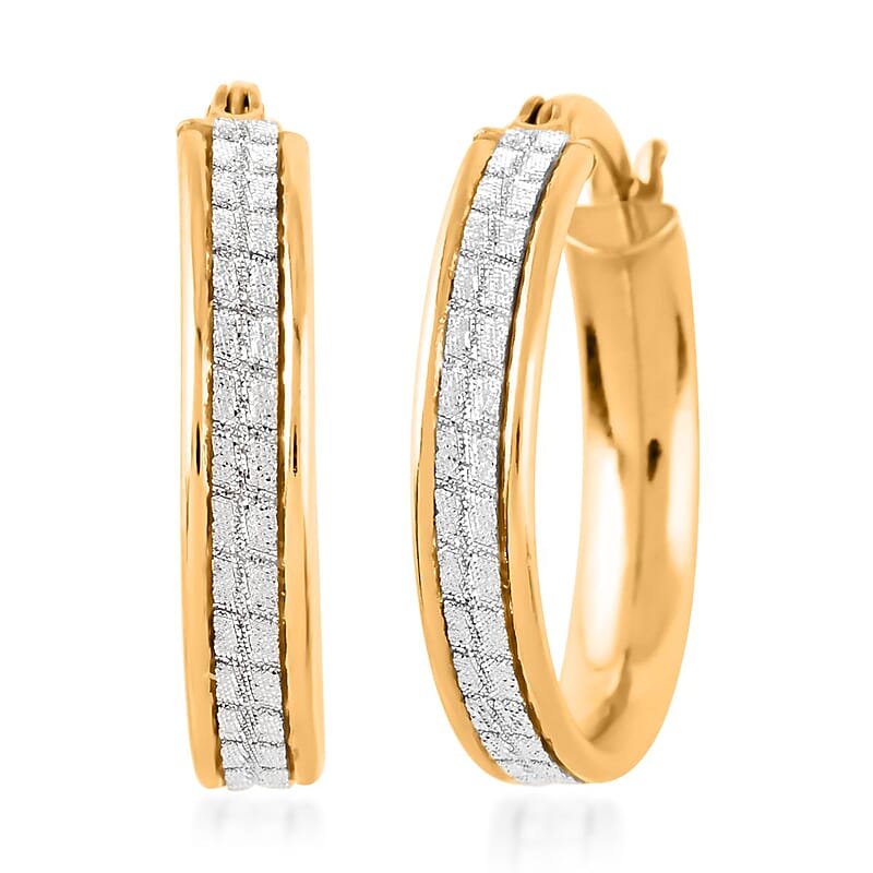 14K Yellow Gold Over Sterling Silver Stardust Earrings 2.40 Grams