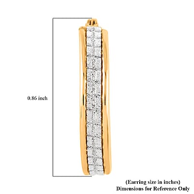 14K Yellow Gold Over Sterling Silver Stardust Earrings 2.40 Grams