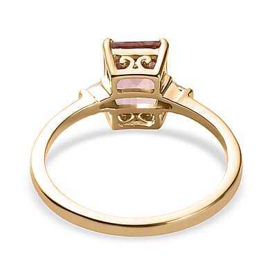 Luxoro 10K Rose Gold Premium Blush Tourmaline and Diamond Ring (Size 7.0) 1.85 ctw
