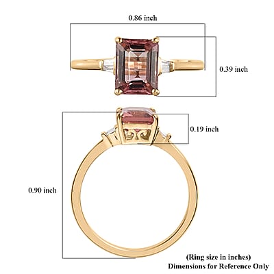 Luxoro 10K Rose Gold Premium Blush Tourmaline and Diamond Ring (Size 7.0) 1.85 ctw
