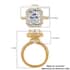 Radiant Cut Moissanite Halo Ring in Vermeil Yellow Gold Over Sterling Silver (Size 9.0) 4.20 ctw image number 6