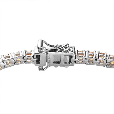 Premium Viceroy Spessartine Garnet Tennis Bracelet in Platinum Over Sterling Silver (7.25 In) 7.30 ctw