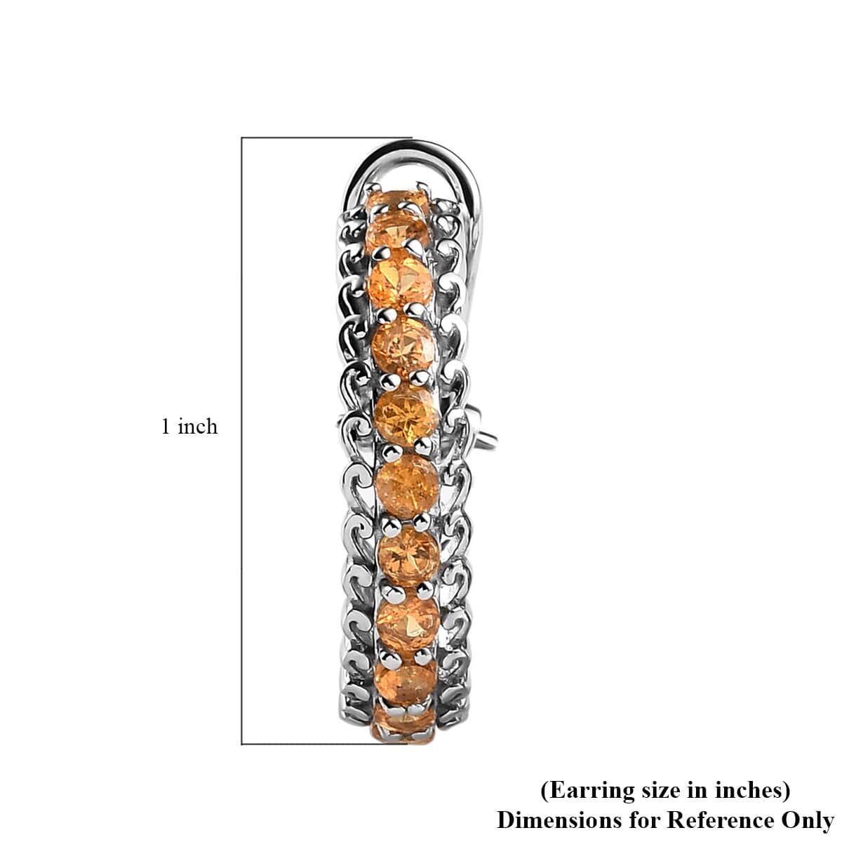 Premium Viceroy Spessartine Garnet Latch Back Earrings in Platinum Over Sterling Silver 4.65 ctw image number 4