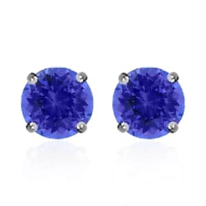 Rhapsody 950 Platinum AAAA Tanzanite 2.85 ctw Solitaire Stud Earrings, Solitaire Stud, Tanzanite Earrings, Tanzanite Studs, Platinum Earrings