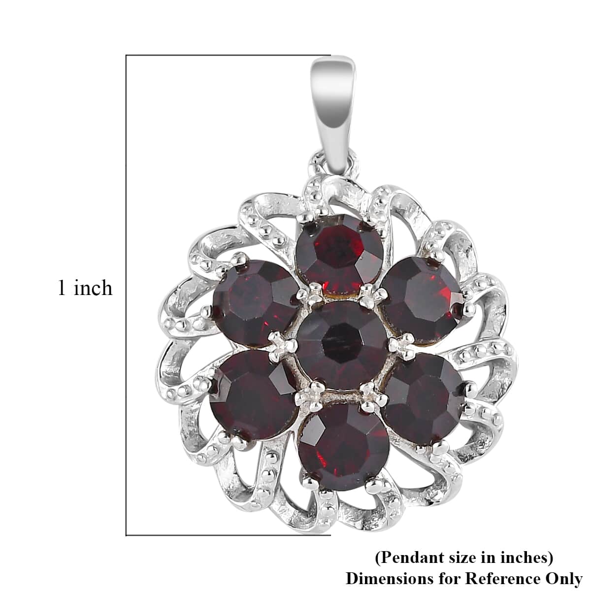 KARIS Amethyst Color Crystal Floral Pendant in Platinum Bond 2.75 ctw image number 5