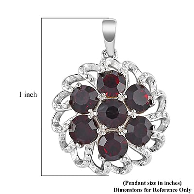 Karis Amethyst Color Crystal Floral Pendant without Chain in Platinum Bond