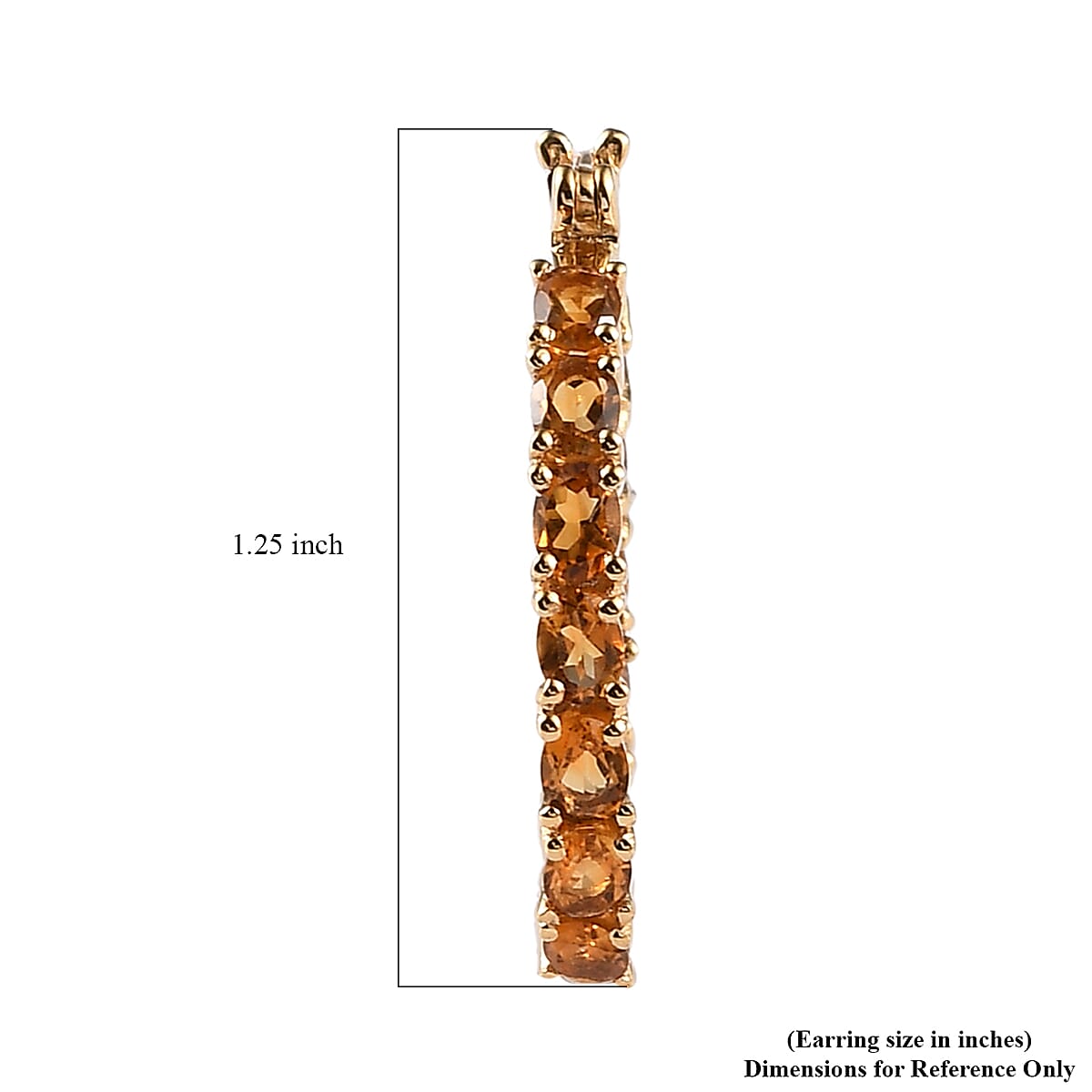 Santa Ana Madeira Citrine Hoop Earrings in Vermeil Yellow Gold Over Sterling Silver 4.00 ctw image number 4