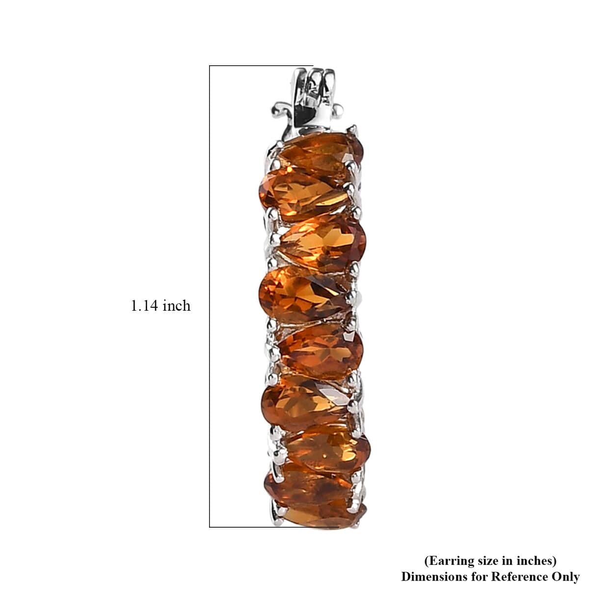 Santa Ana Madeira Citrine Hoop Earrings in Platinum Over Sterling Silver 3.49 ctw image number 3