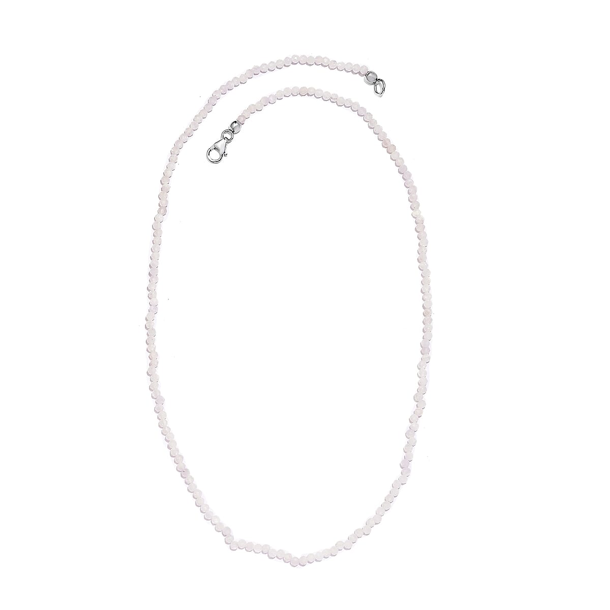 Kuisa Rainbow Moonstone Bead Necklace in Sterling Silver| Beaded Jewelry Silver| Birthday Gifts For Women (20 Inches)  32.00 ctw image number 3