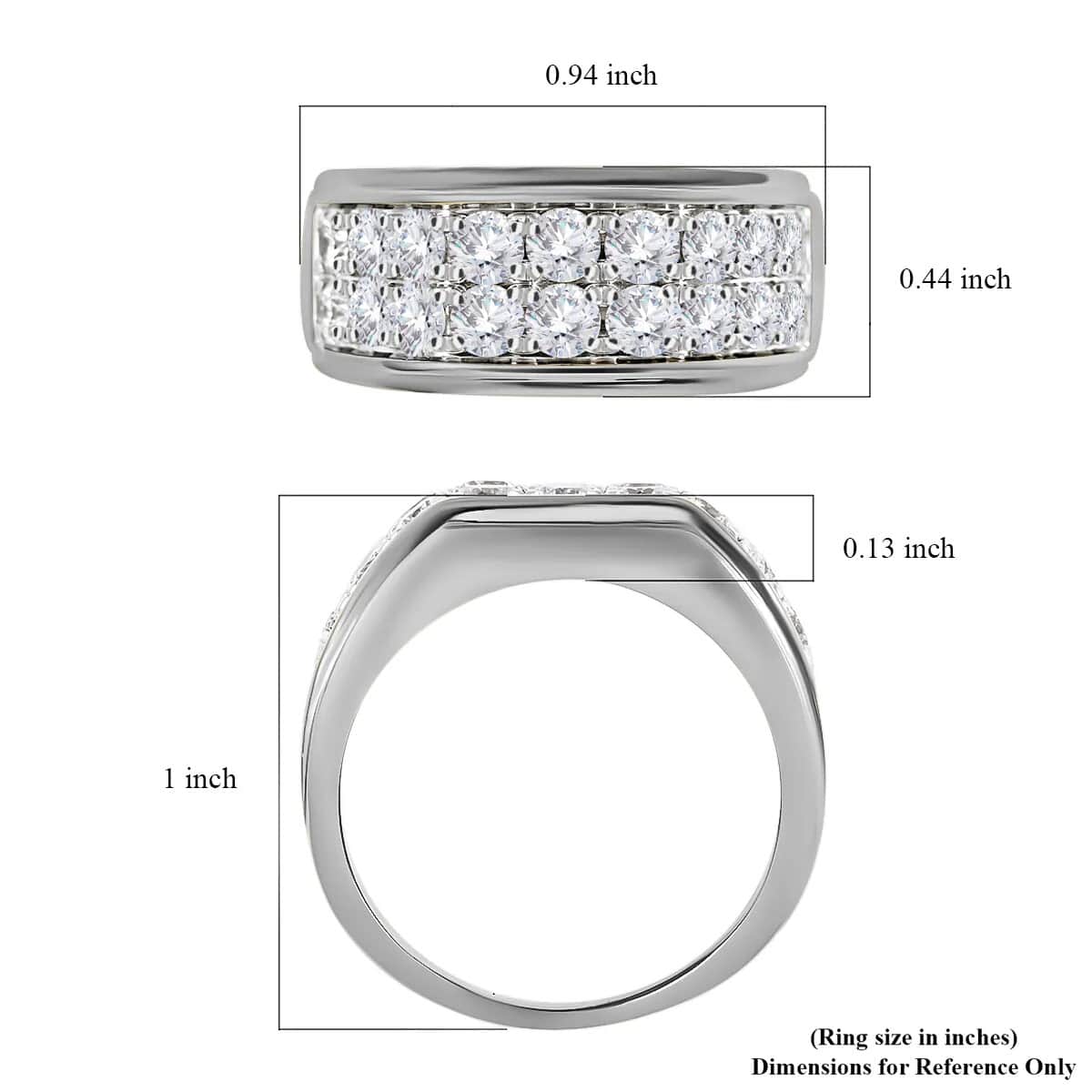 NY Closeout 10K White Gold Diamond Men's Ring 9.5 Grams 2.00 ctw image number 6