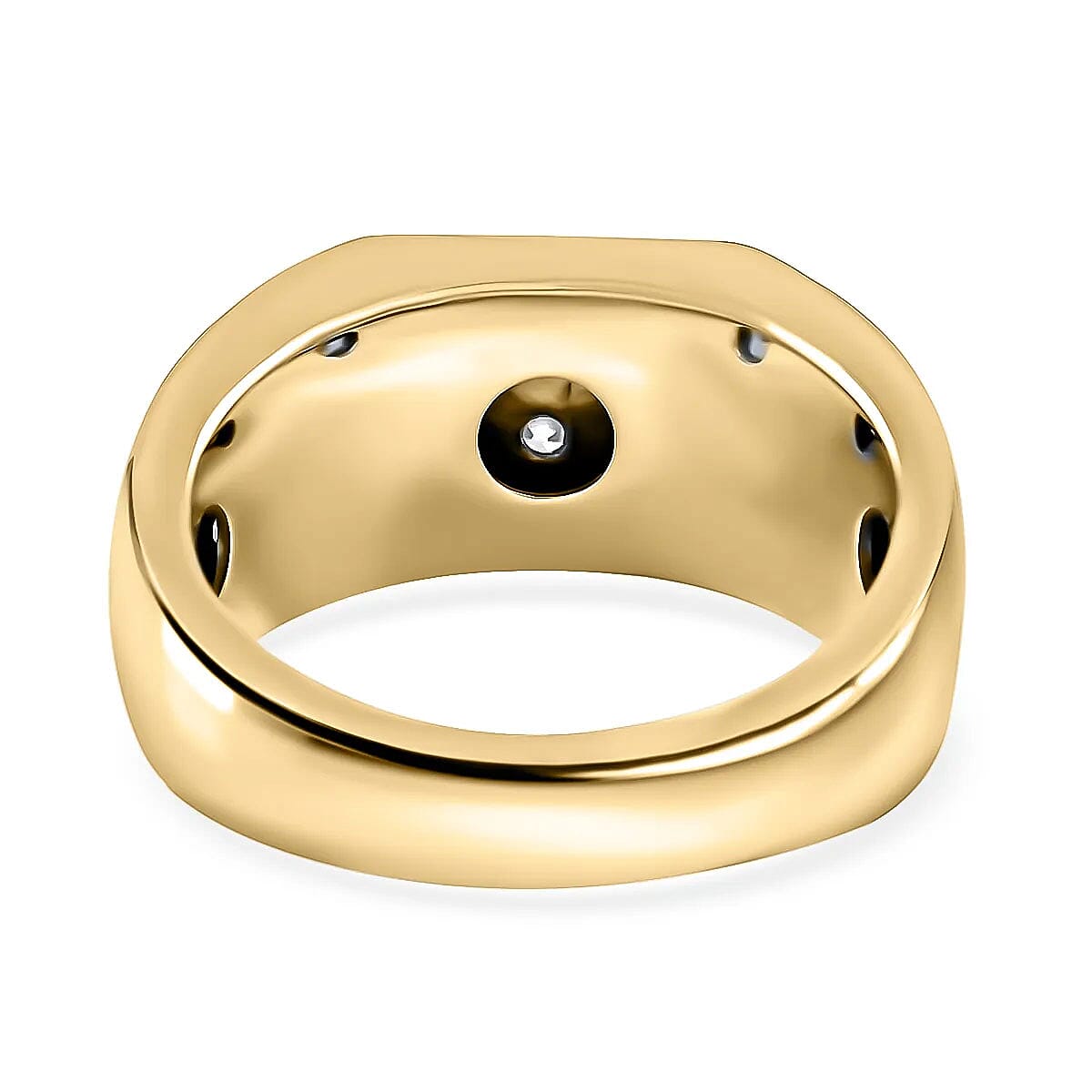 Diamond Men's Ring, 10K Yellow Gold Ring, Diamond Cluster Ring, Gold Rings For Men, Wedding Ring For Him 2.00 ctw image number 5