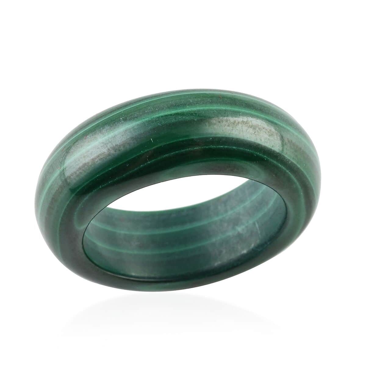 African Malachite Carved Band Ring (Size 7) 29.00 ctw image number 0