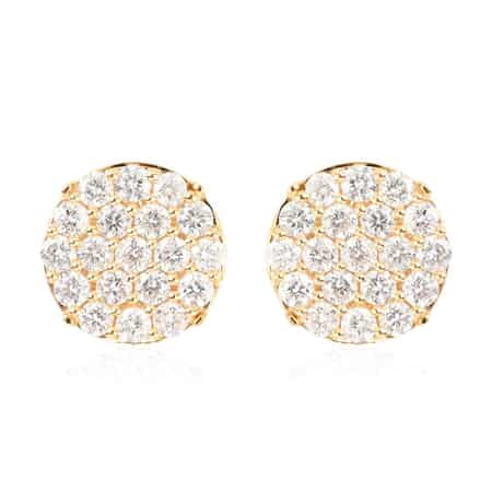 NY Closeout 10K Yellow Gold Diamond Stud Earrings 2.95 Grams 1.50 ctw image number 0