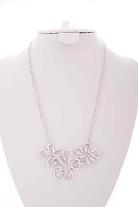 Rhodium Over Sterling Silver Necklace (14 Inches) 28.00 g