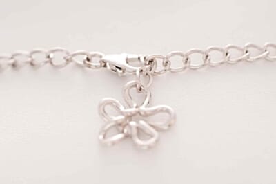 Rhodium Over Sterling Silver Necklace (14 Inches) 28.00 g