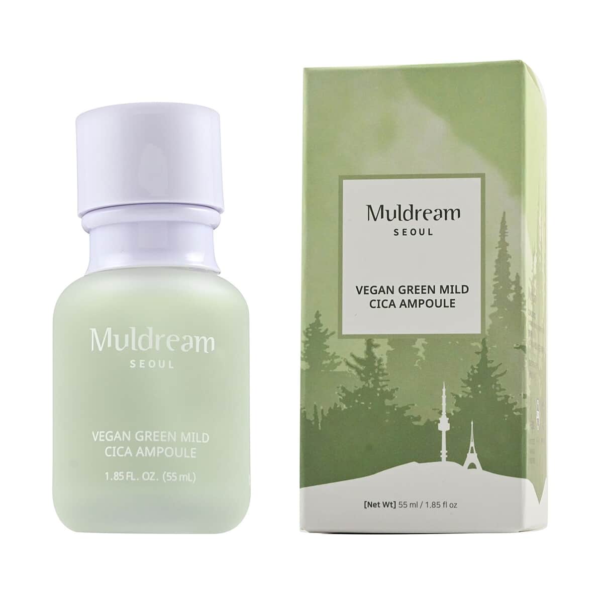 Muldream- Vegan Green Mild CICA Ampoule, 55 ml / 1.85 fl oz | Best Face Toner Serum | Skin Serum image number 0