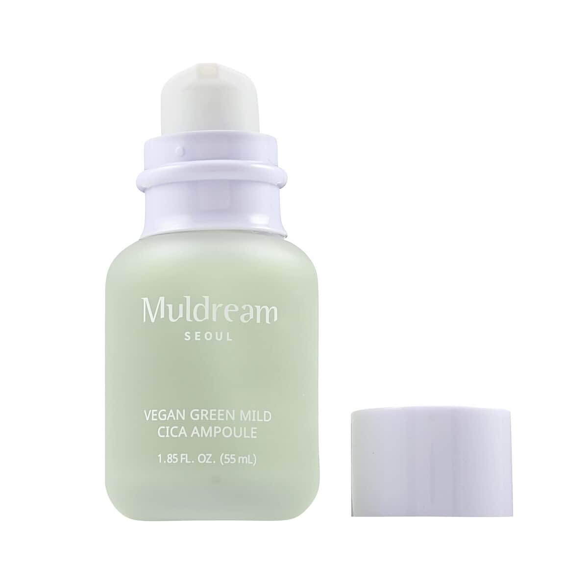 Muldream- Vegan Green Mild CICA Ampoule, 55 ml / 1.85 fl oz | Best Face Toner Serum | Skin Serum image number 3