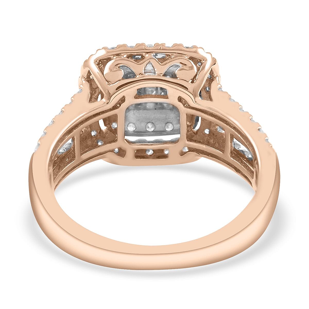 10K Rose Gold Diamond Ring (Size 7.0) 4.10 Grams 1.00 ctw image number 4