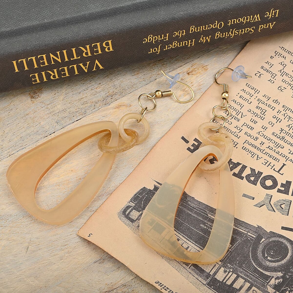 Dangle Earrings in Goldtone image number 1