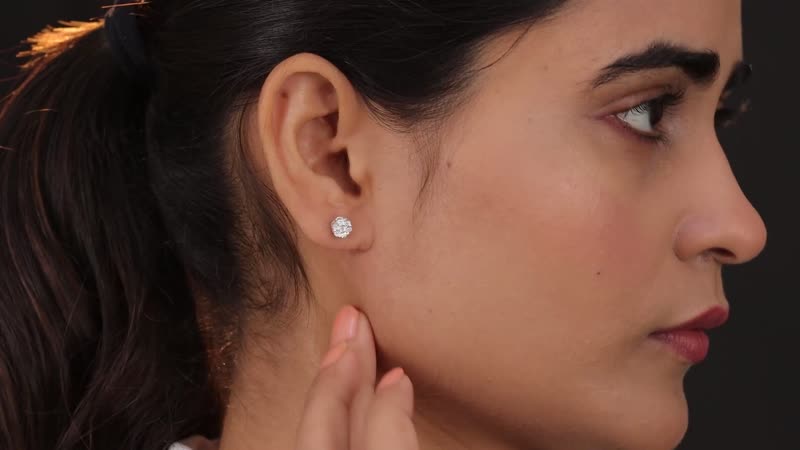 Diamond Accent Stud Earrings in Sterling Silver