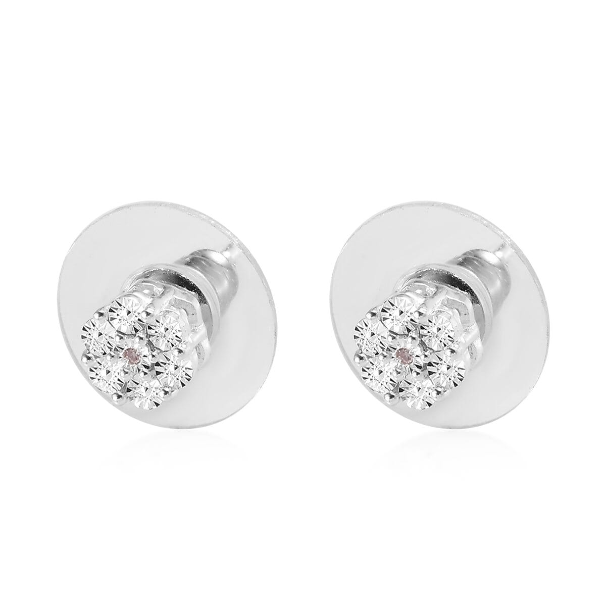 Diamond Accent Stud Earrings in Sterling Silver image number 3
