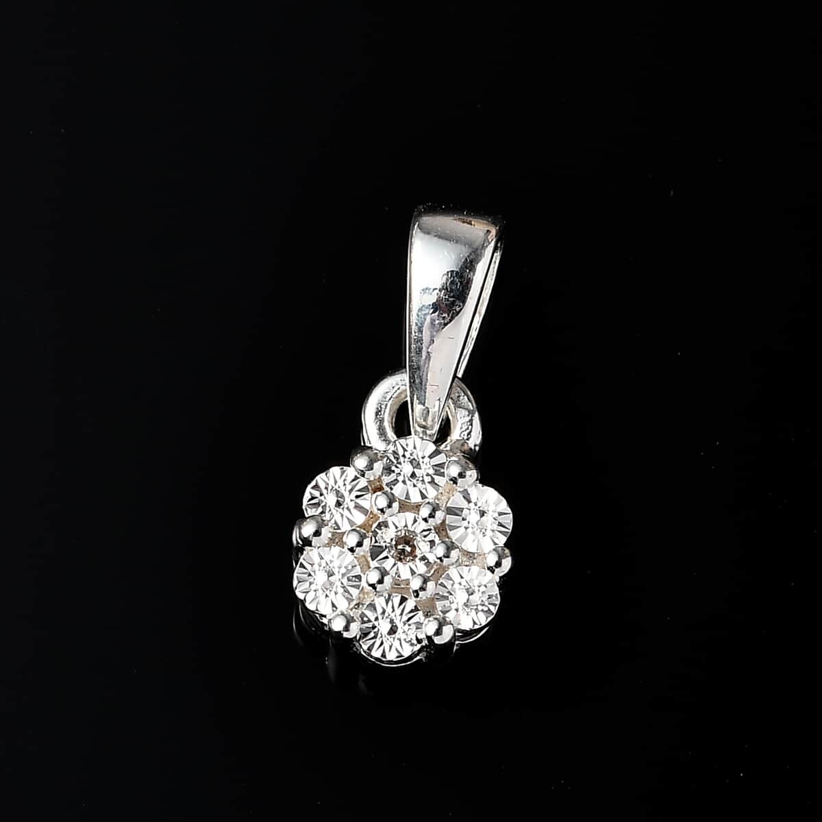 Diamond Accent Pendant in Sterling Silver image number 1