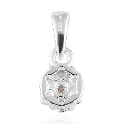 Diamond Accent Pendant without Chain in Sterling Silver