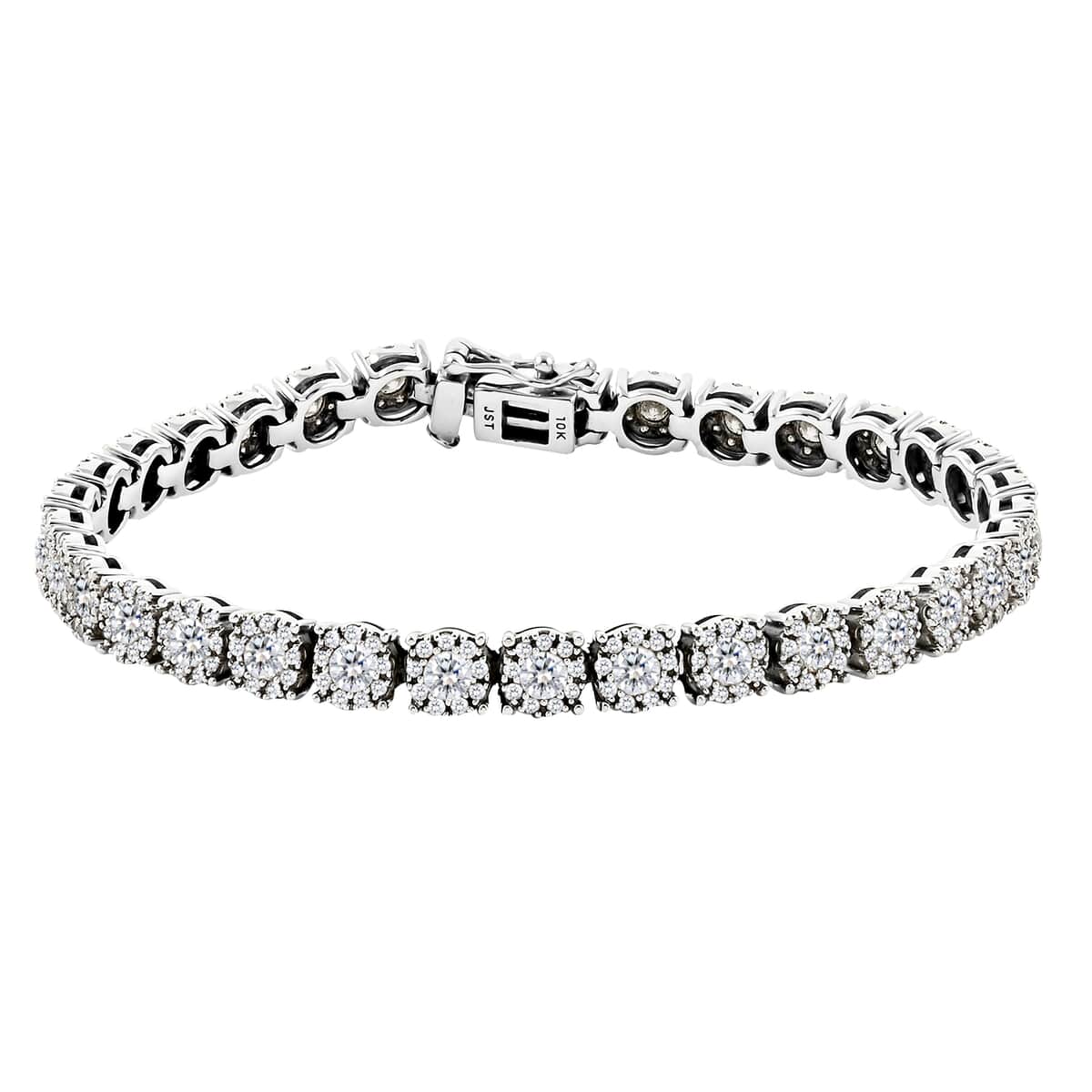 One Of A Kind NY Closeout 10K White Gold J I2 Diamond Bracelet (7.00 In) 13.60 Grams 5.00 ctw image number 0