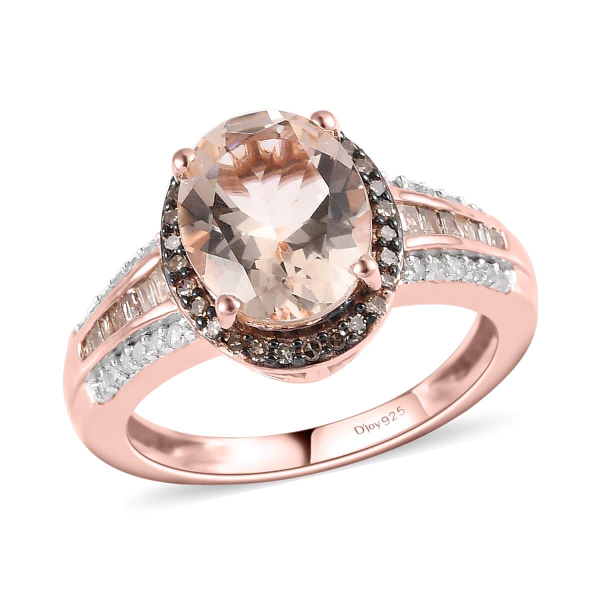 Buy Premium Marropino Morganite and Natural Champagne and White Diamond ...