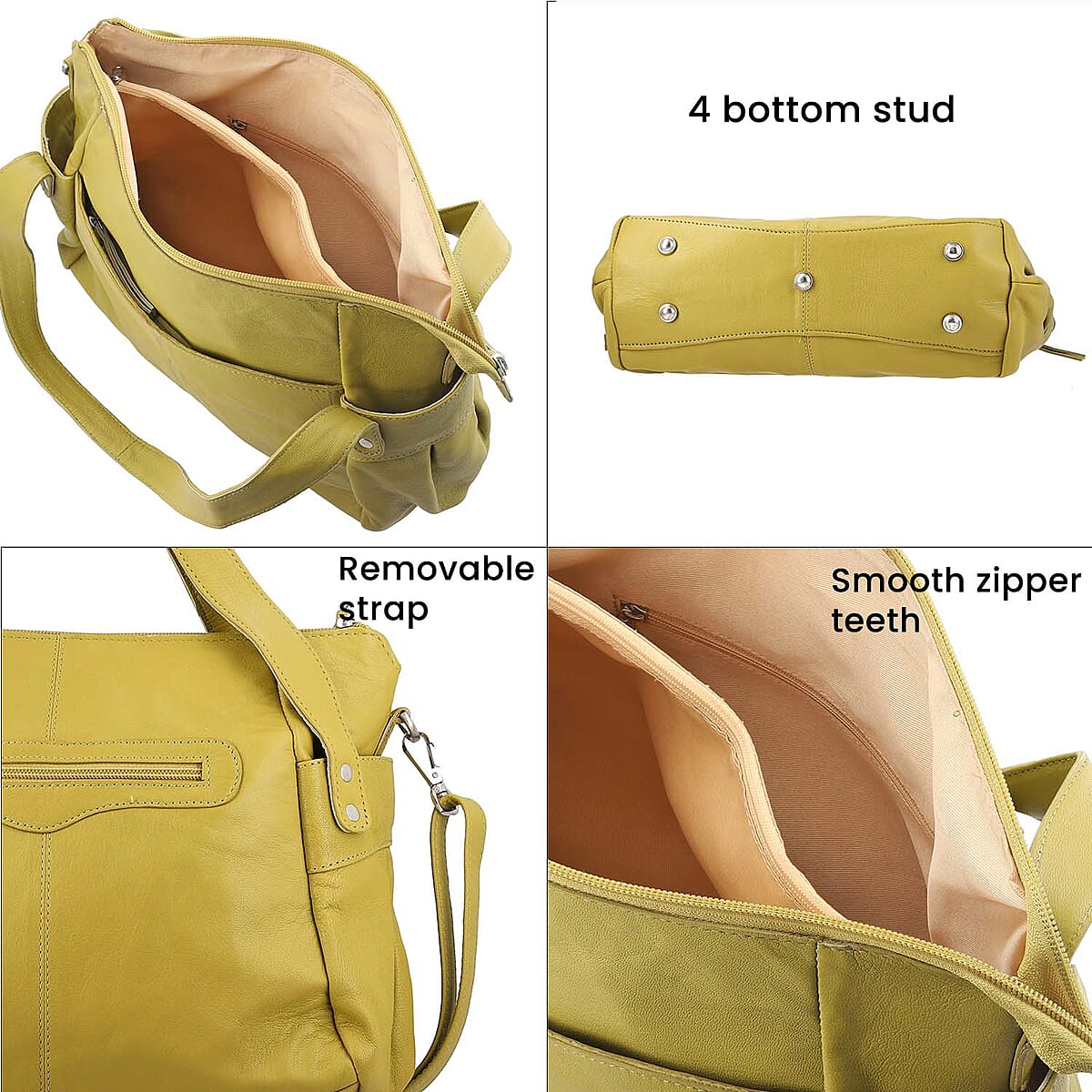 Mustard Genuine Leather Bag, RFID Protected Bailey Bag, Leather Handbag For Women, RFID Blocking Bag image number 6
