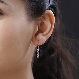 Merelani Color Change Garnet Lever Back Earrings in Platinum Over Sterling Silver 1.25 ctw