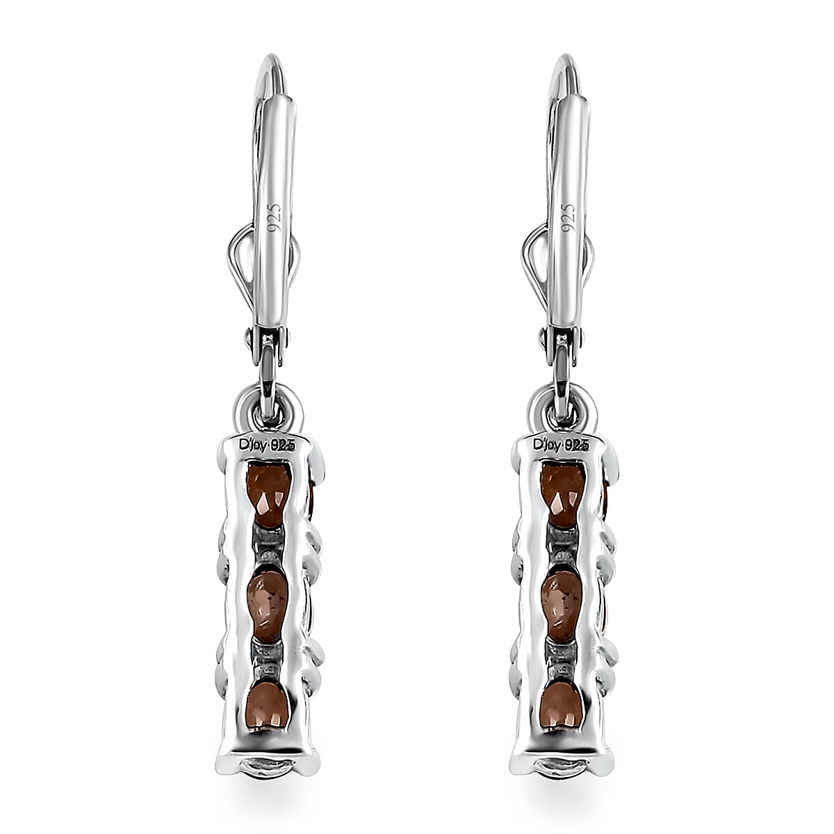 Merelani Color Change Garnet Lever Back Earrings in Platinum Over Sterling Silver 1.25 ctw image number 3